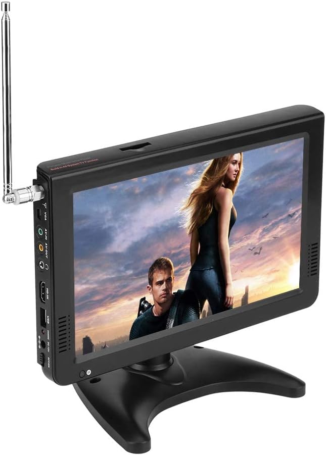 Acogedor Car TV, 10 inch 1080P HDMI Portable Smart TV, ATSC Car Digital TV, Stereo High Sensitivity Digital TV Tuner Support FM Radio, SD/TF Card, USB Devices, AV, VGA