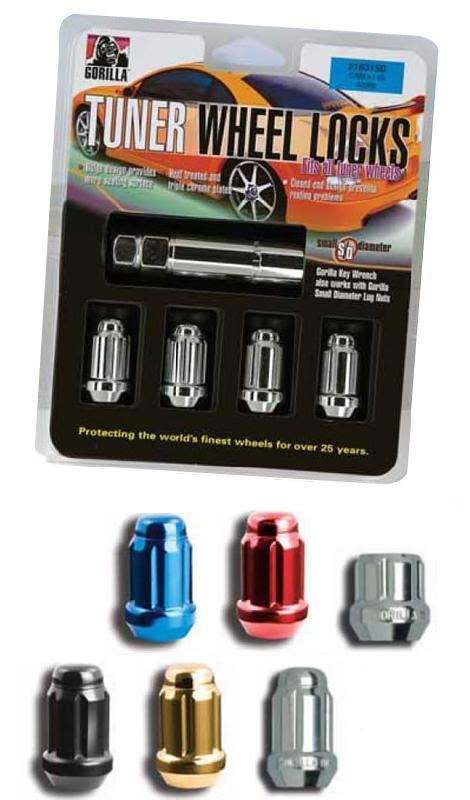 Gorilla Automotive 42123BL Blue Cone Seat Small Diameter Aluminum Racing Lug Nuts