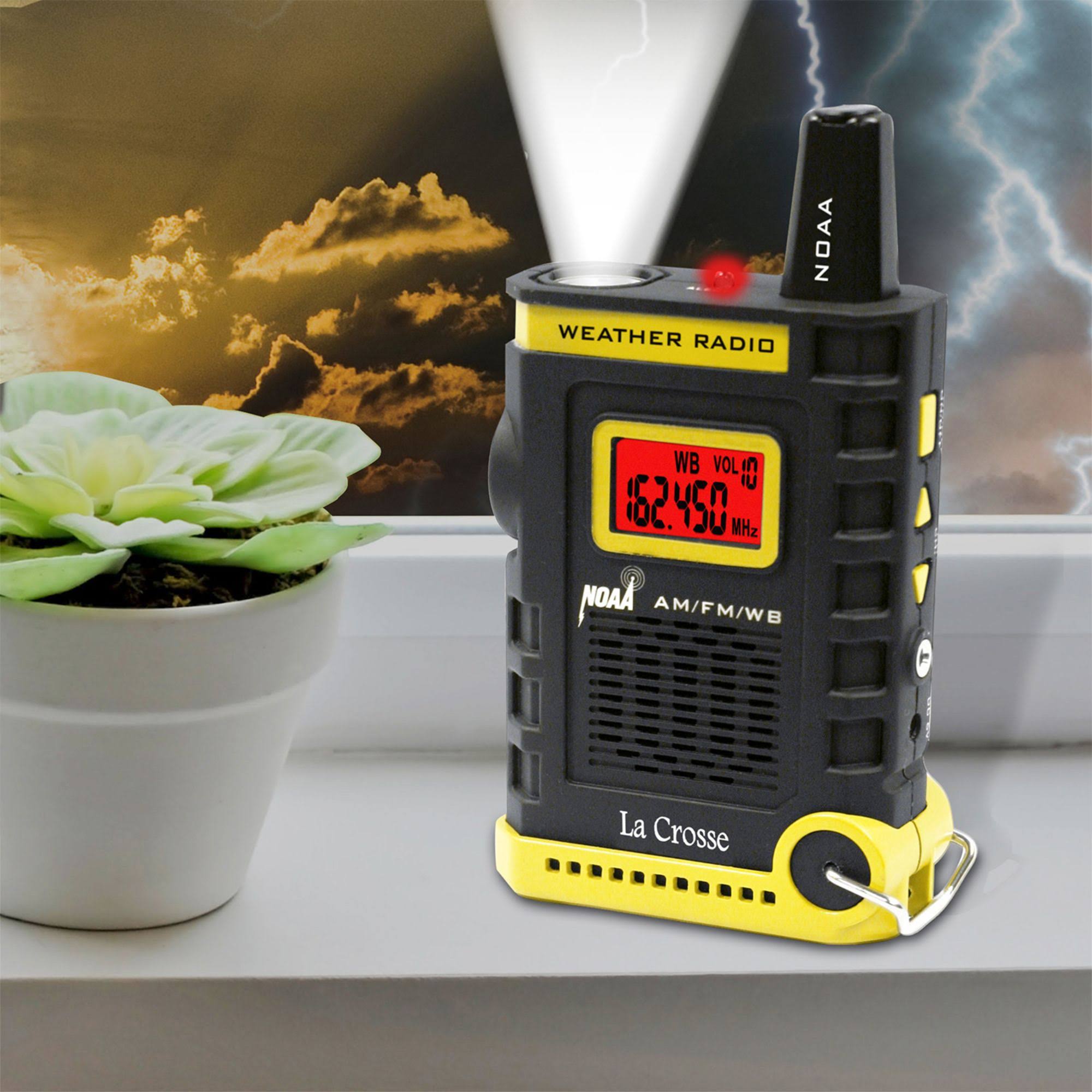 5x22 Black and Yellow Contemporary Handheld Weather Radio