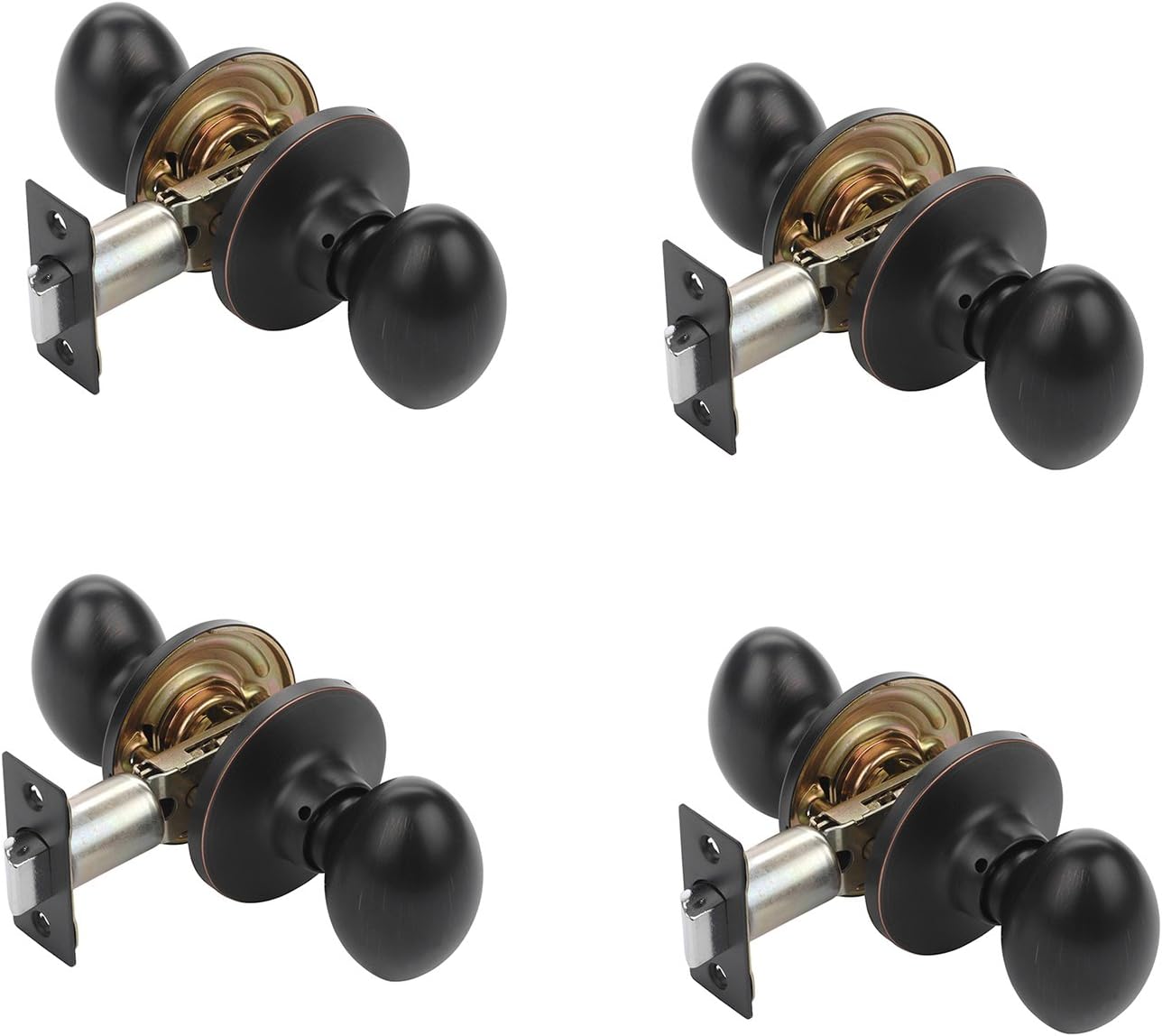 Dynasty Hardware ASP-82-12P Aspen Door Knob Passage Set, Aged Oil Rubbed Bronze, Contractor Pack (6 Pack) Pack of 2