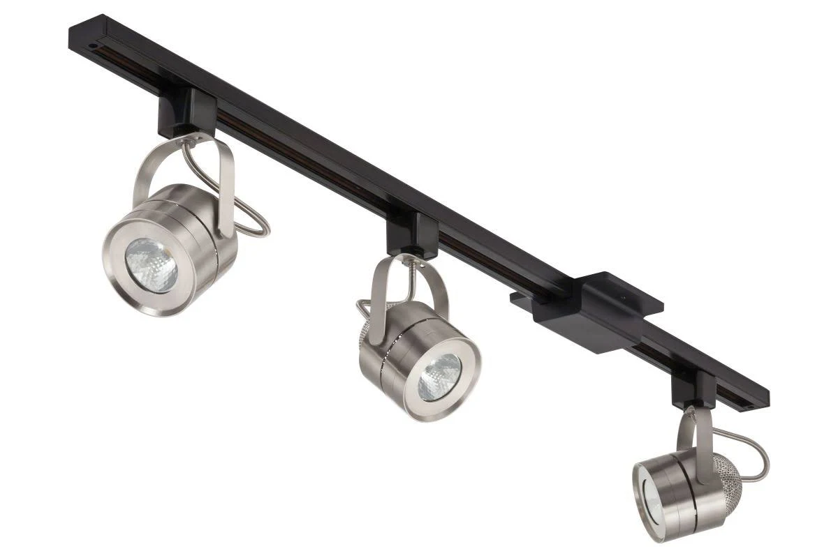 Lithonia Lighting LTIKMSBKM4 3 Light 44x22 Track Kit with Ltihmsbk LED Track Heads, Brush Nickel