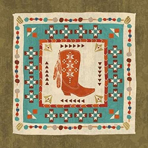 Posterazzi Southwest at Heart Tile III Poster Print by Veronique Charron, (24 x 24) Pack of 2