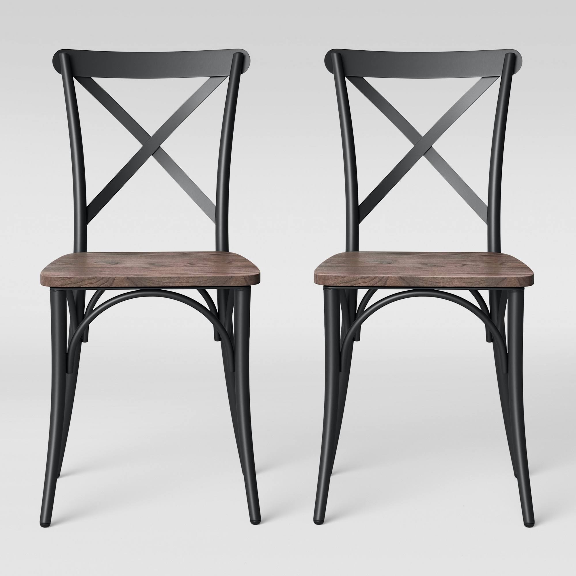 Set of 2 Malden French Bistro Dining Chair Matte Black - Threshold