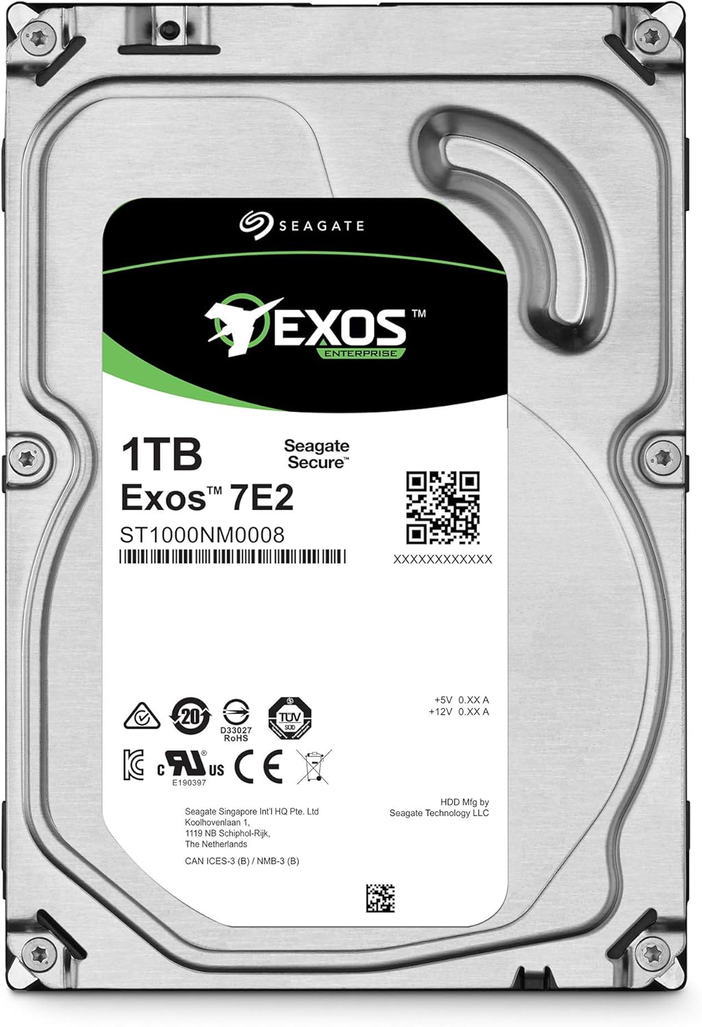 Seagate Exos 1TB Internal Hard Drive Enterprise HDD – 3.5 Inch 6Gb/s 7200 RPM 128MB Cache for Enterprise, Data Center – Frustration Free Packaging (ST1000NM0008)