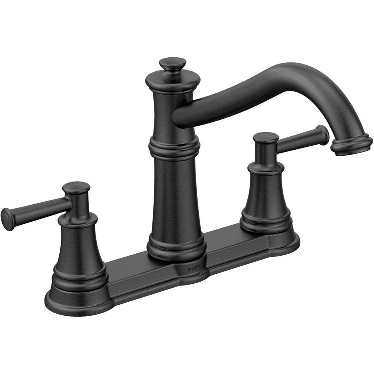 Moen 7250BL Belfield Two-Handle Kitchen Faucet - Matte Black