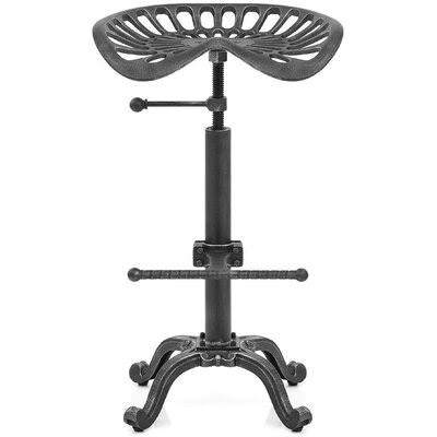 Rustic Industrial Farmhouse Tractor Seat Counter Height Adjustable Bar Stool Cast Iron Swivel Stool Industrial Bar Chair Willist