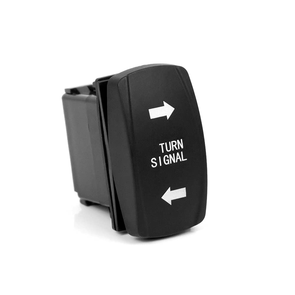 Turn Signal Rocker Switch Green LED On/Off/On Compatible with RV Vehicle Off-Road Pickup Tractor Boat Motorcycle 4Pin IP67 Universal Motor Internal Switch