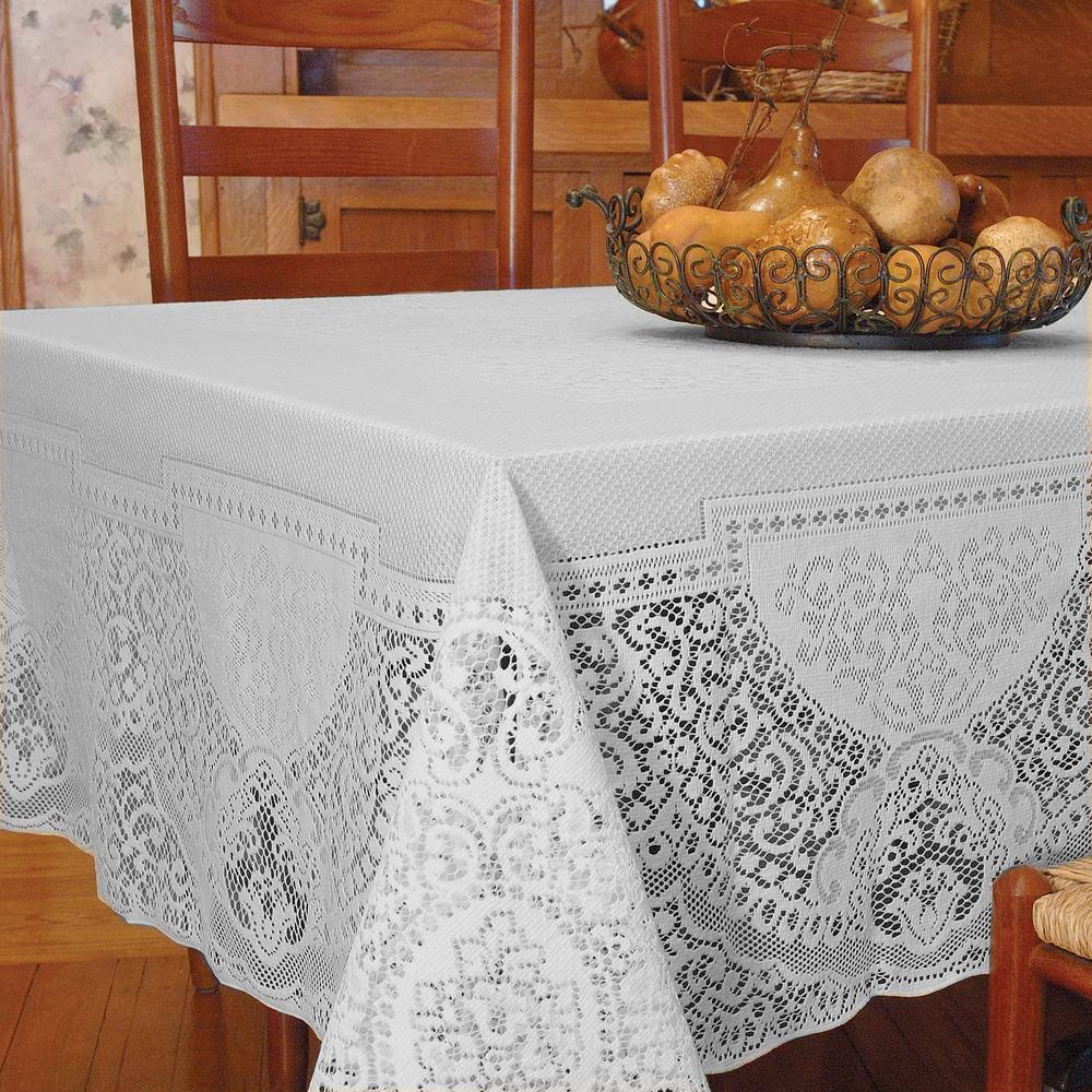 Heritage Lace Canterbury Classic Tablecloth White