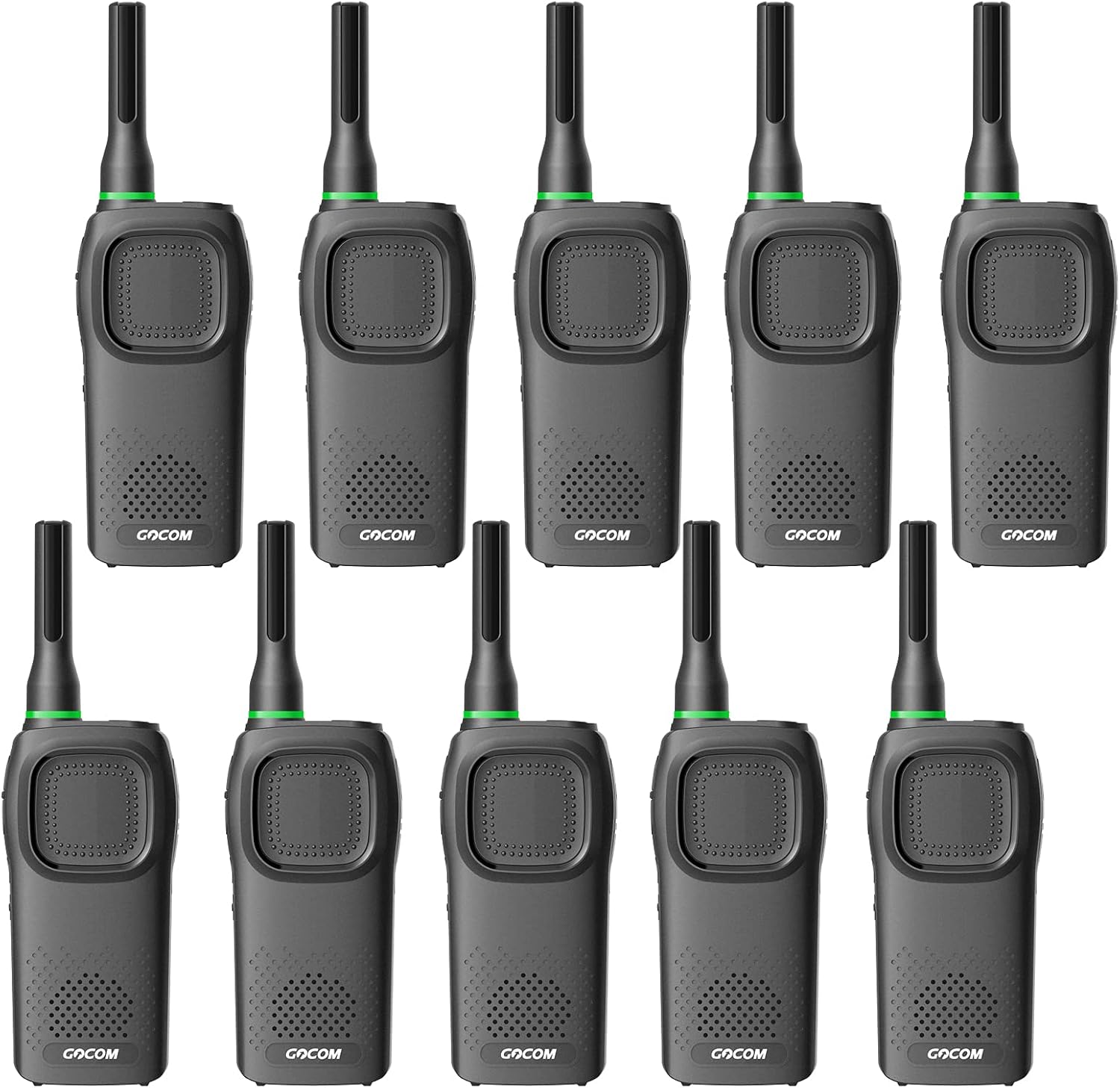 GOCOM Digital and Analog Handheld Two Way radios - Long Range Walkie Talkies for Adults,Business Elegant & Slim Better Communication & Clearer Voice Than Analog 2 Way Radio, GD800 6pack