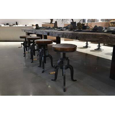 Crank Stool Cast Iron Three-Legged Chair Bar Stool Williston Forge Color: Black