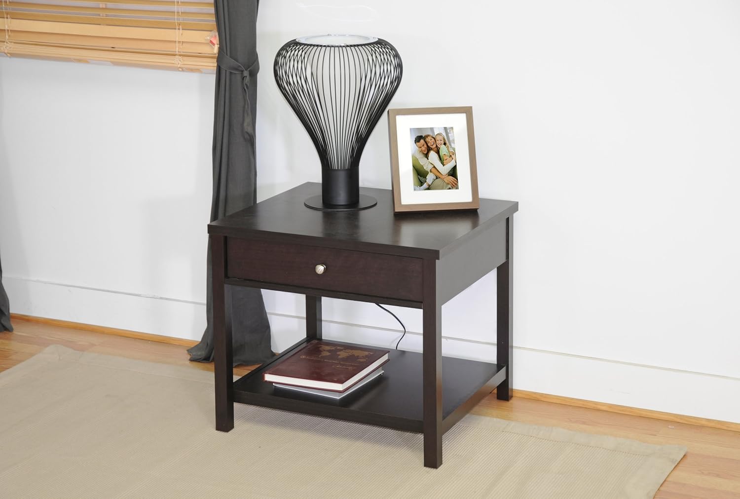 Baxton Studio Nashua Modern Accent Table and Nightstand, Brown