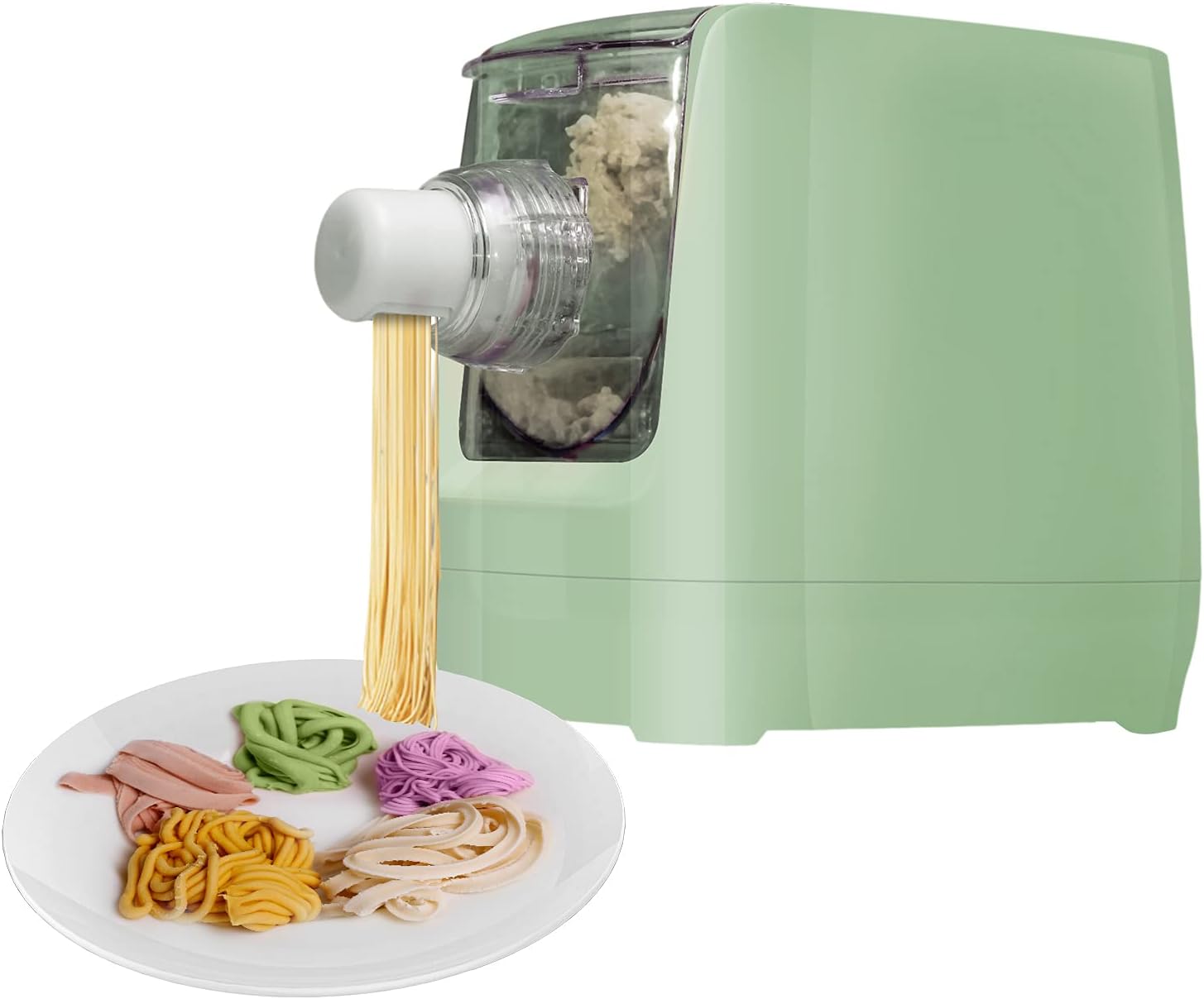 Arcwares Pasta Maker Machine, Automatic Noodle Make, Home Pasta Maker for Spaghetti, Fettuccine, Macaroni, 12 Pasta Shaping Discs(Red)