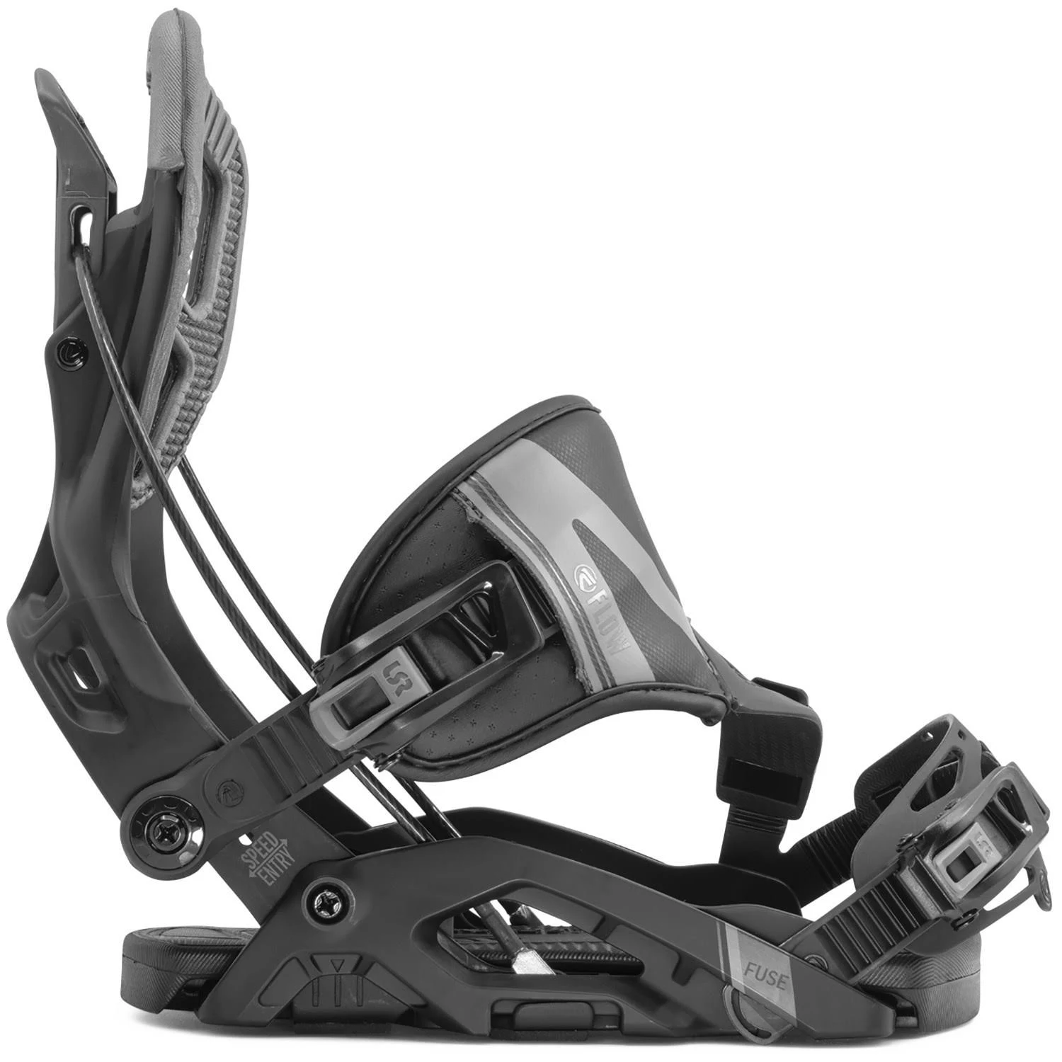 Flow Fuse Hybrid Snowboard Binding Black, XL