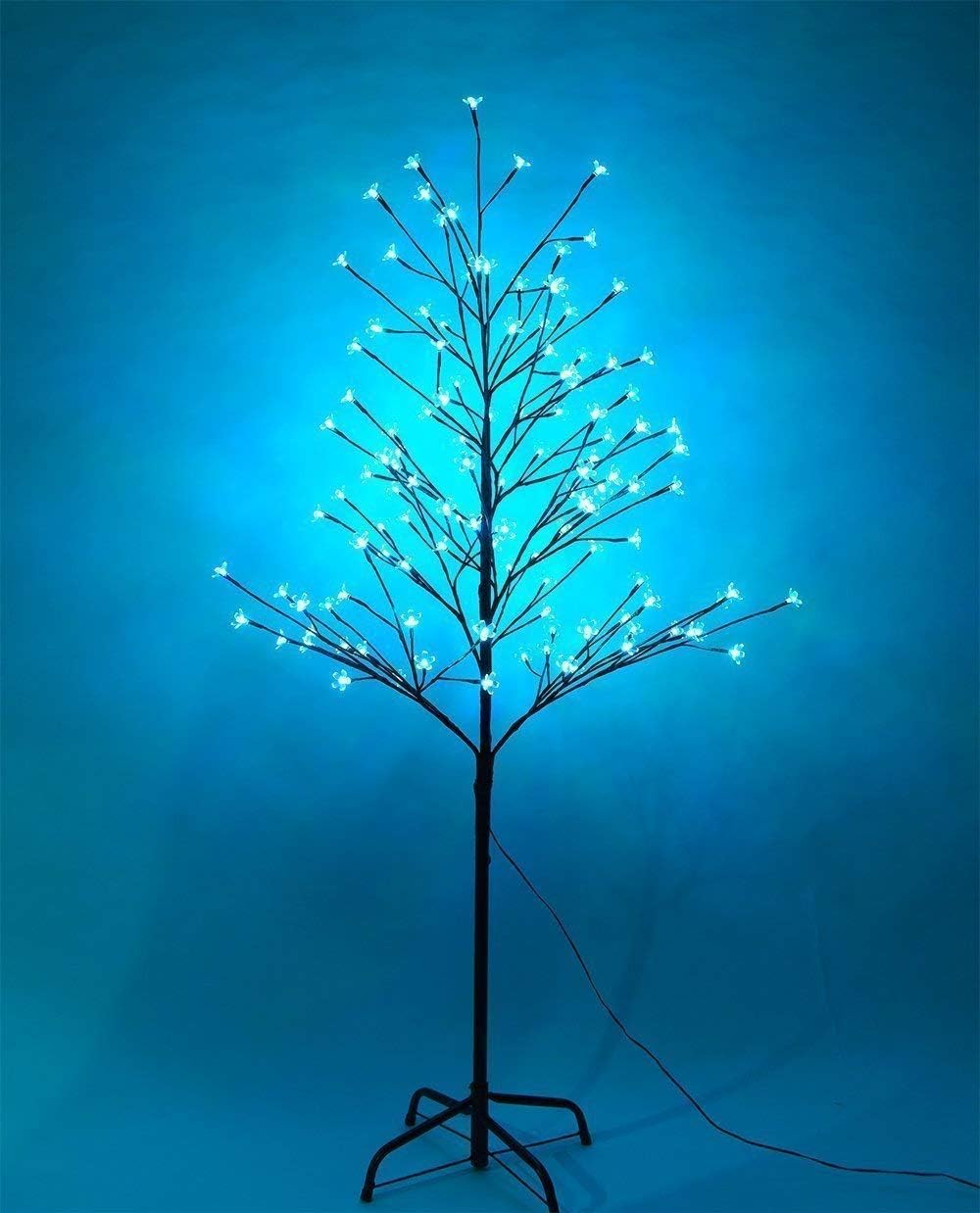 LIGHTSHARE Cherry Blossom Lighted Tree 5 Feet, RGB with Remote Control, 16 Color-Changing Modes Pack of 2