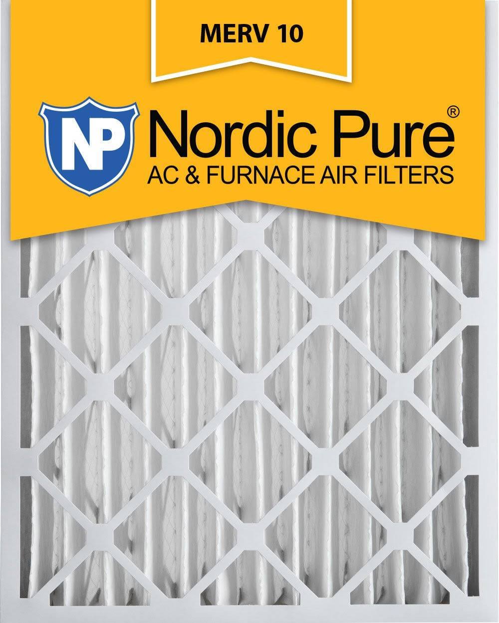 Nordic Pure 20x25x4 MERV 10 Pleated AC Furnace Air Filters 6 Pack