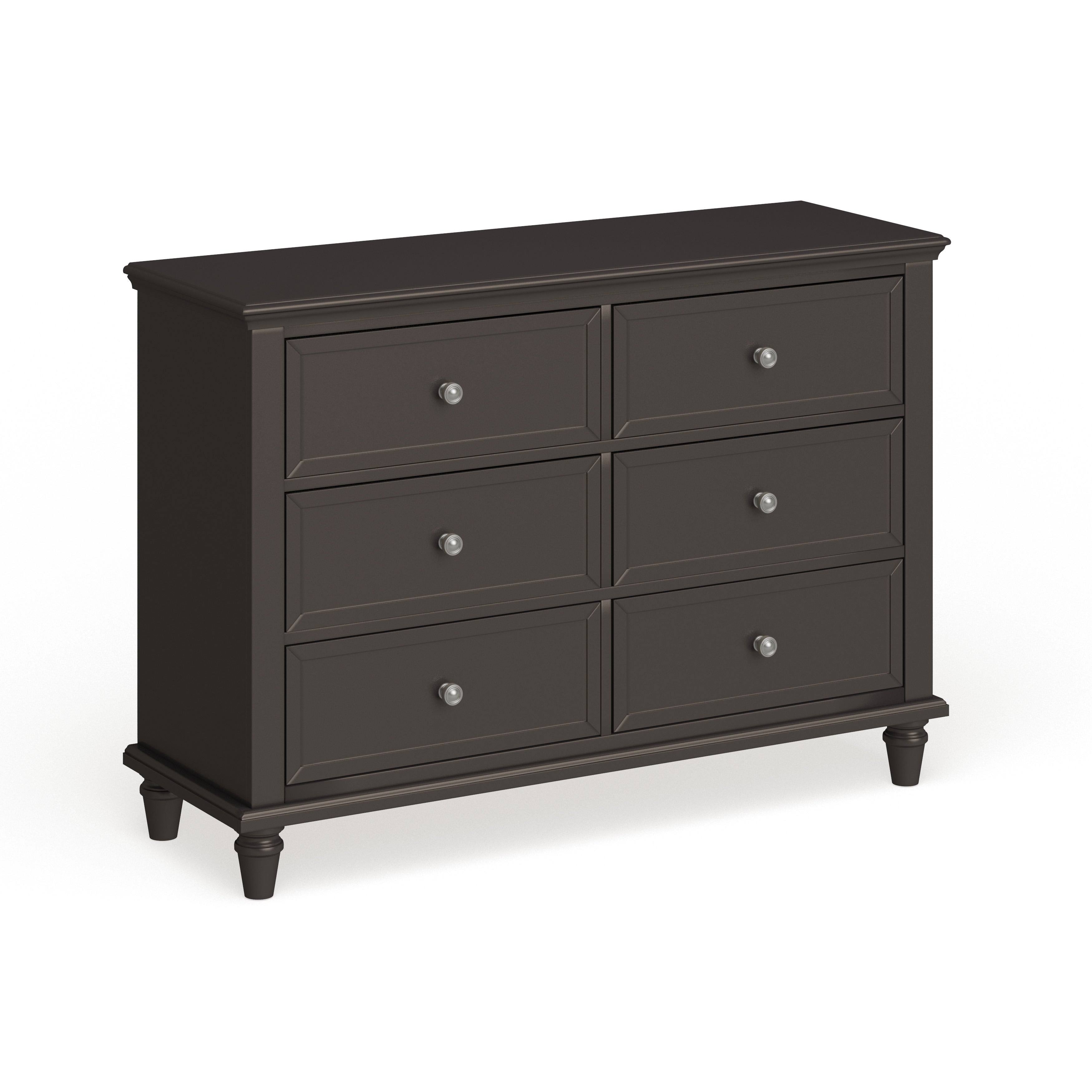 Chelsea Lane Elise 6-Drawer Dresser, Black