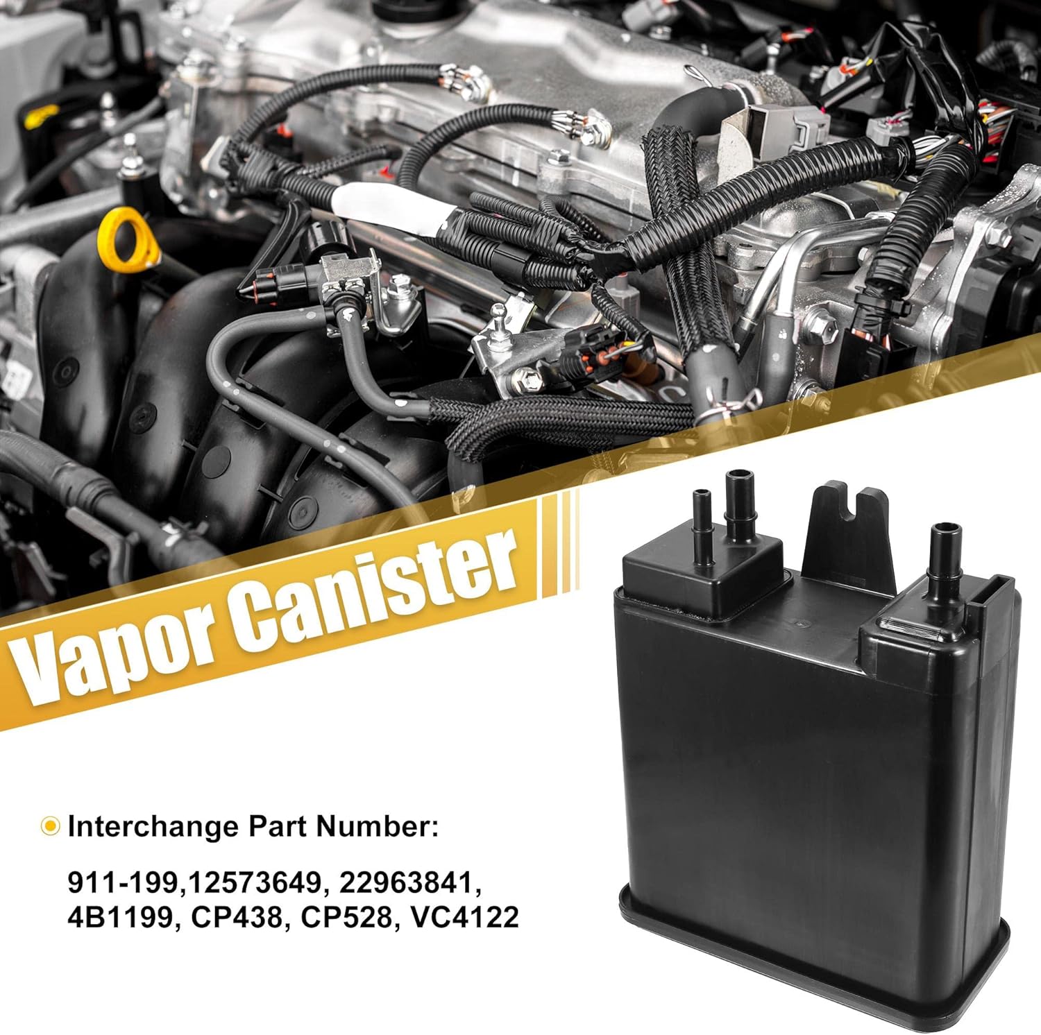 X AUTOHAUX Vapor Canister 22963841 12573649 for Cadillac for Chevrolet Suburban 1500 Yukon XL 1500 Escalade Avalanche for GMC for Hummer 2004-2016