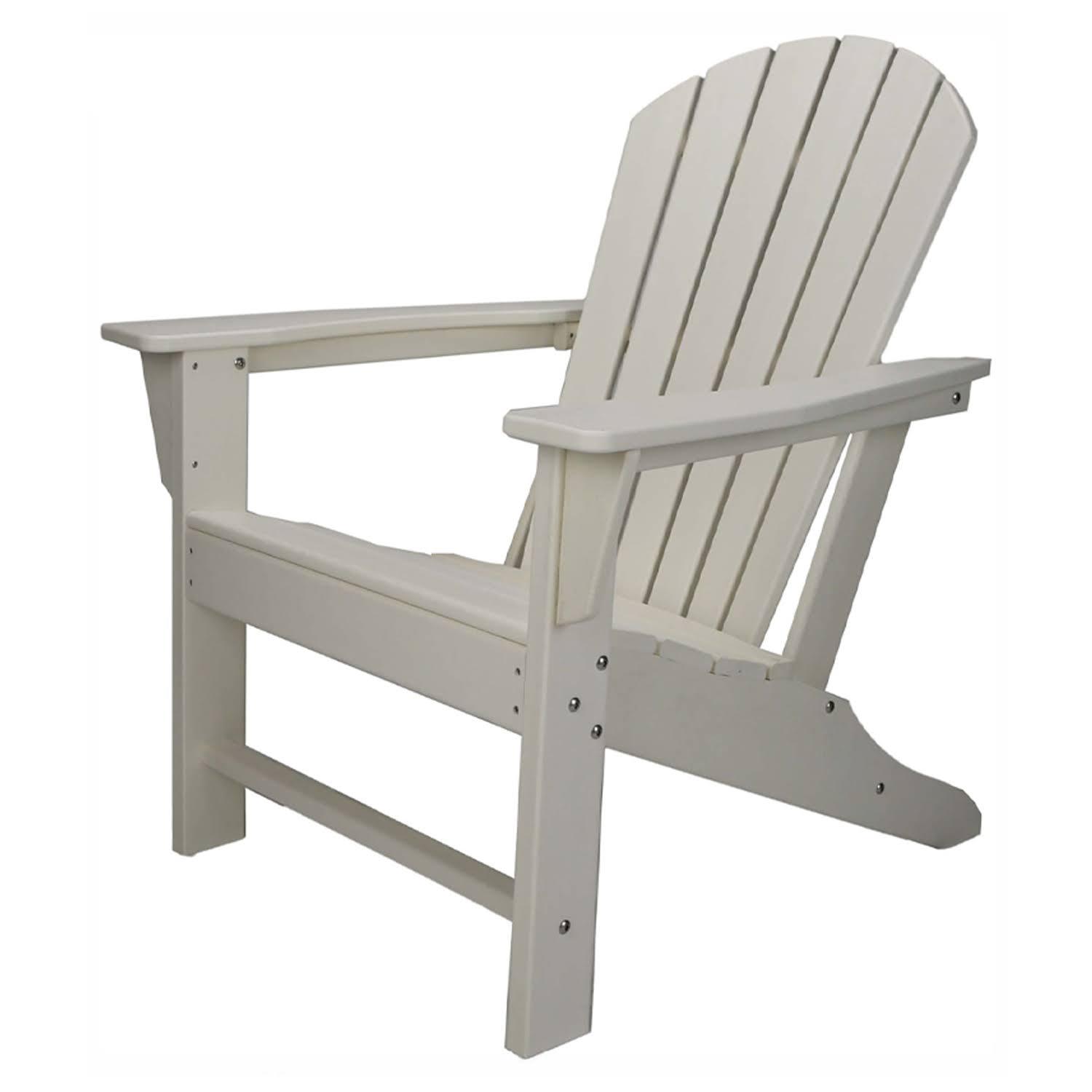 Leisure Classics UV Protected Indoor Outdoor Adirondack Lounge Deck Chair White