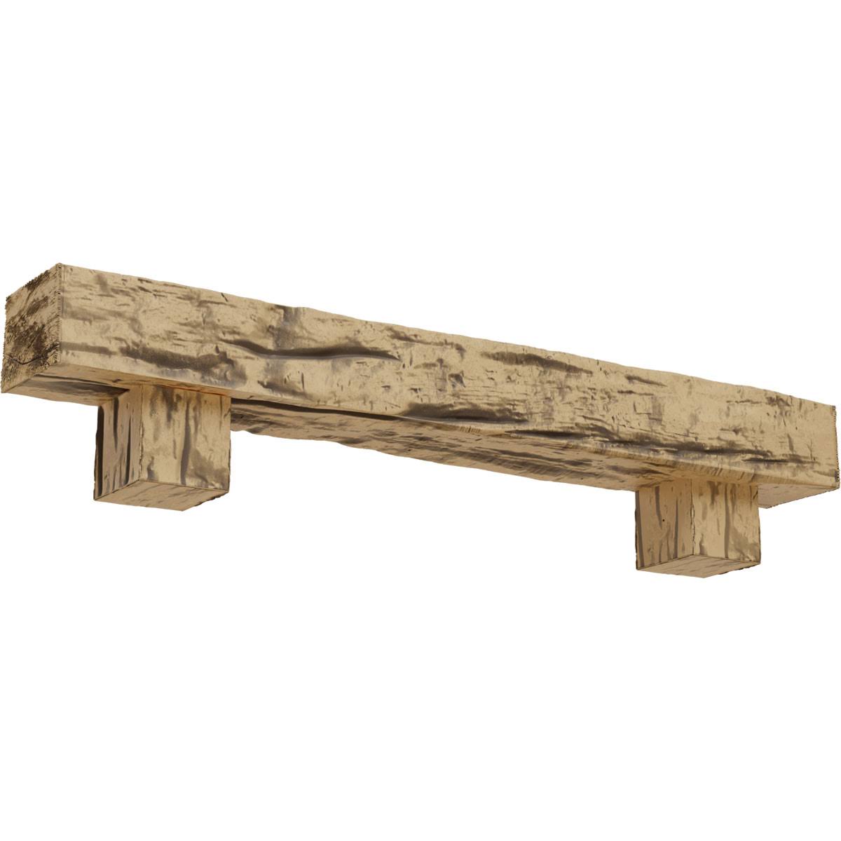 4x22H x 4x22D x 72x22W Riverwood Faux Wood Fireplace Mantel Kit w/ Alamo Corbels, Natural Pine
