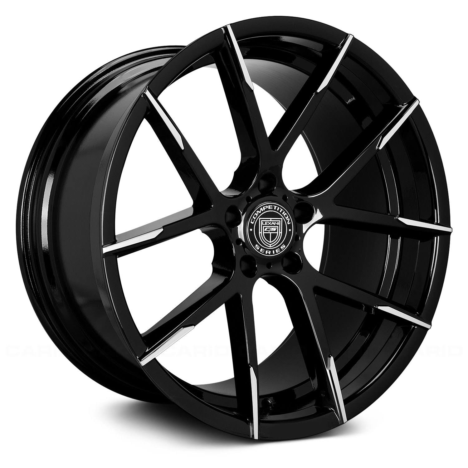 LEXANI Wheels Stuttgart 1pc Gloss Black with Machined Tips (20x22 x 10