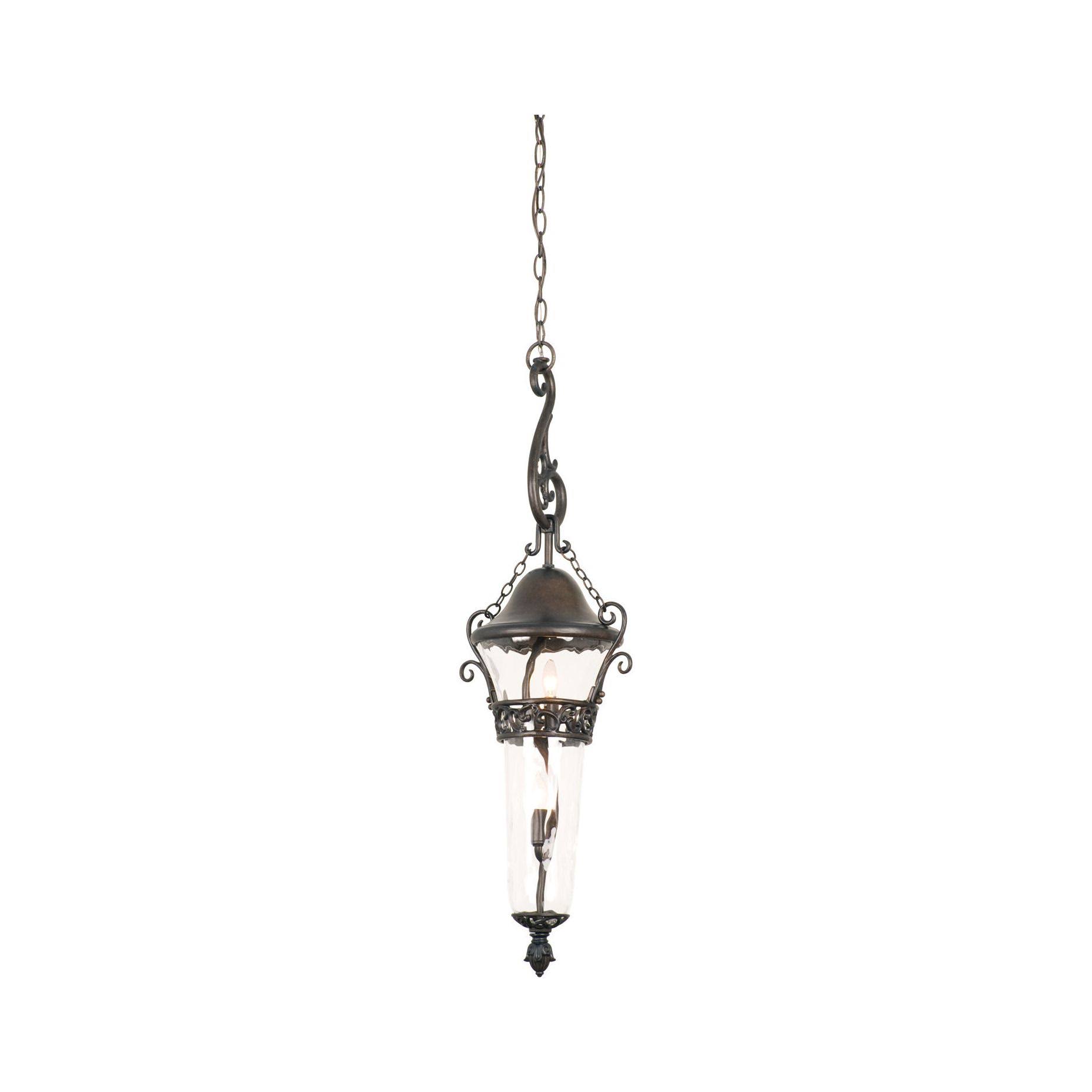Kalco Lighting-9417MB-Anastasia - Two Light Outdoor Medium Hanging LanternTextured Matte Black Finish