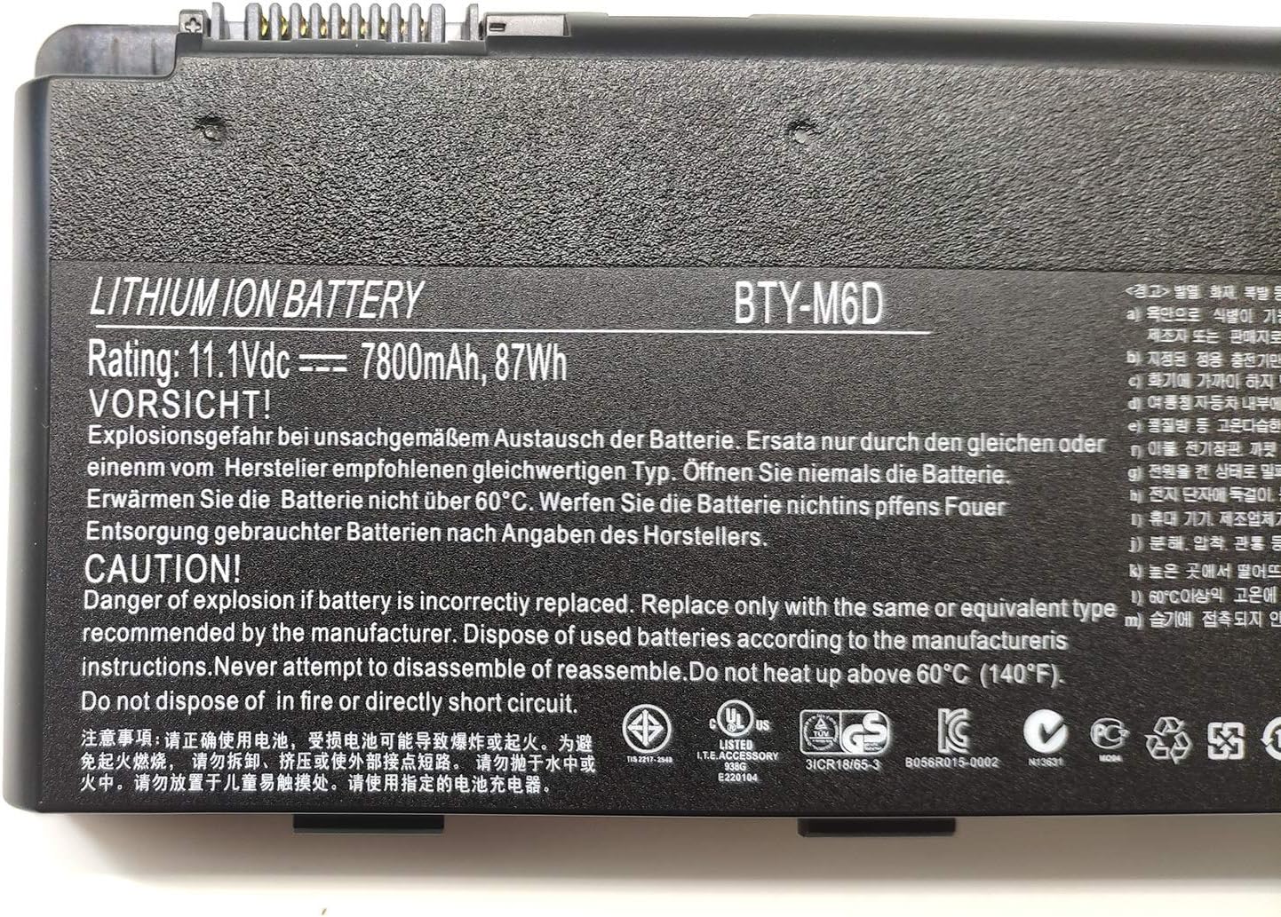 Ding New Bty-m6d 9 Cell 7800mah High Performance Replacement Laptop Battery Compatible with MSI GT60 GX60 GT70 GT660 GX660 GT680 GX680 GT780 GT780R GT663R GT660R GT680DXR GT680DX Pack of 2