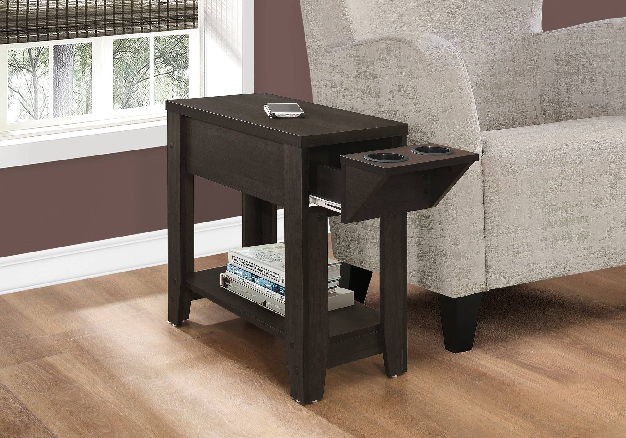 28.75x22 x 12x22 x 22.5x22 Taupe, Particle Board - Accent Table