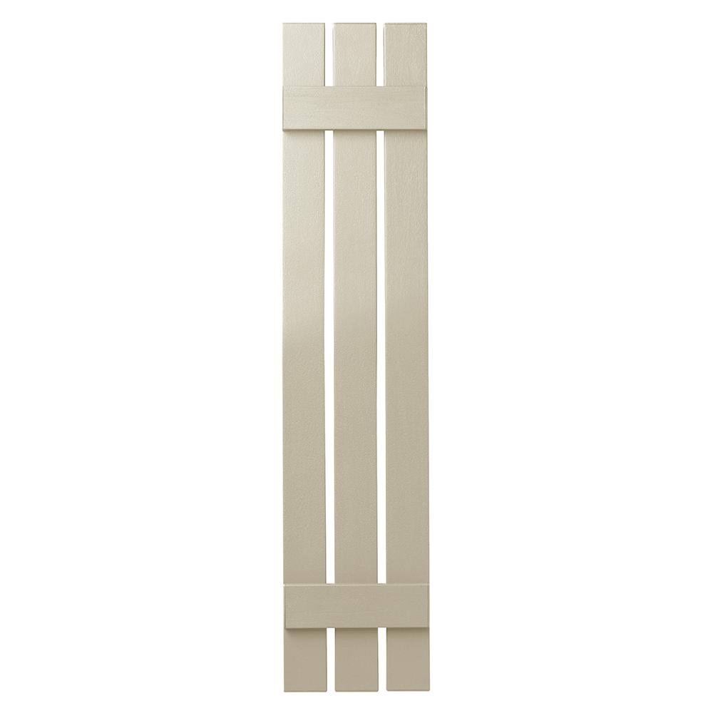 Plygem Shutters and Accents VIN301251 CRM 3 Open Board and Batten SHUTTER, Sand Dollar