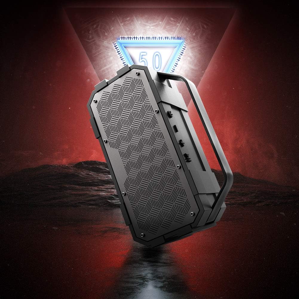 Bluetooth Speaker, Bugani M90 Portable Bluetooth Speaker with 30W Stereo Sound and Deep Bass, 1300Min Playtime and Bluetooth5.0 100ft Wireless Range, Support TF Card/AUX, Built-in Mic（Black） Pack of 2