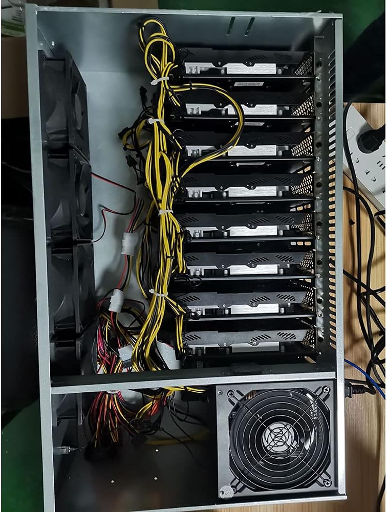 kitbooly 1800W ATX Modular Mining PC Power Supply B847 85 75 Supports 8 Card 160-240V Power Supply Mining Machine