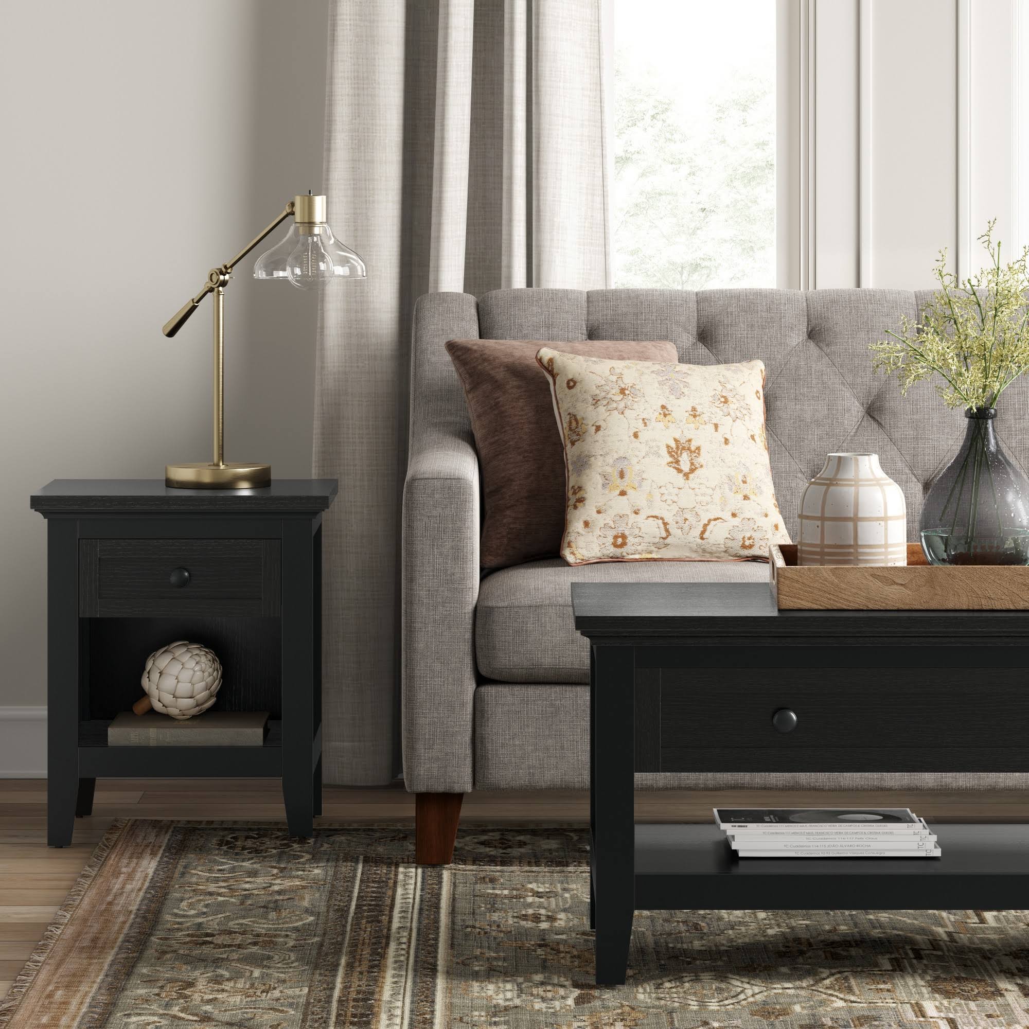 Carson End Table Black - Threshold