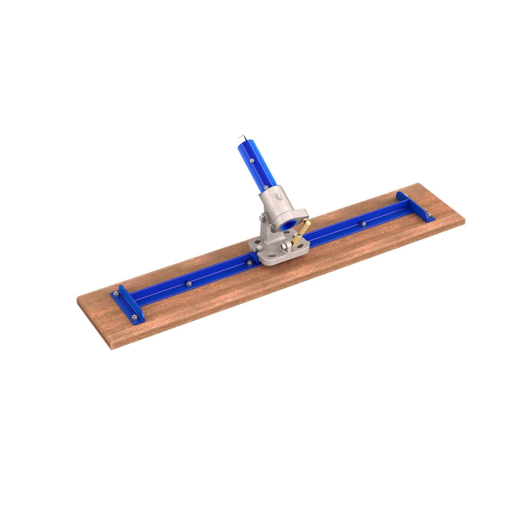Bon 82-148 36x22 x 7-1/4x22 Square End Wood Bull Float with Rock&N&Roll Adjustable Bracket