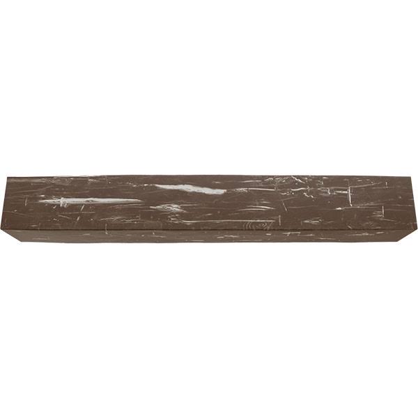 Ekena Millwork MANUHH06X10X84VM 6x22H x 10x22D x 84x22W Hand Hewn Faux Wood Fireplace Mantel, Vintage Mahogany