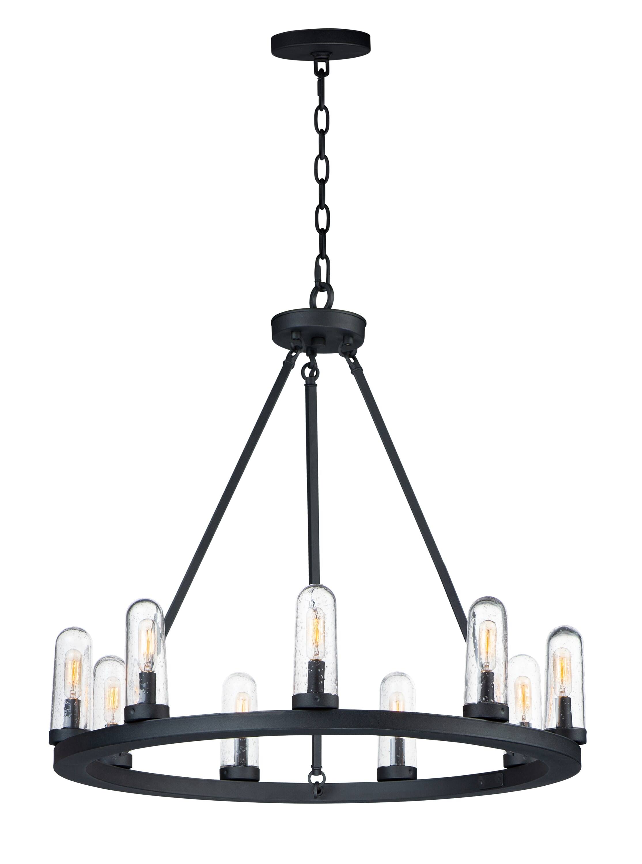 Maxim Lighting 30019CDBK Lido 9-Light Outdoor Chandelier in Black