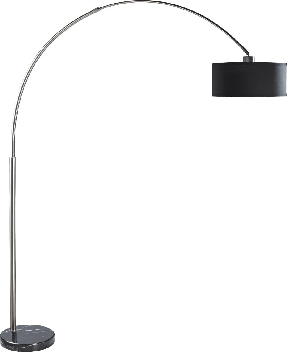 Contemporary Lamp, Chrome- Black (Black)