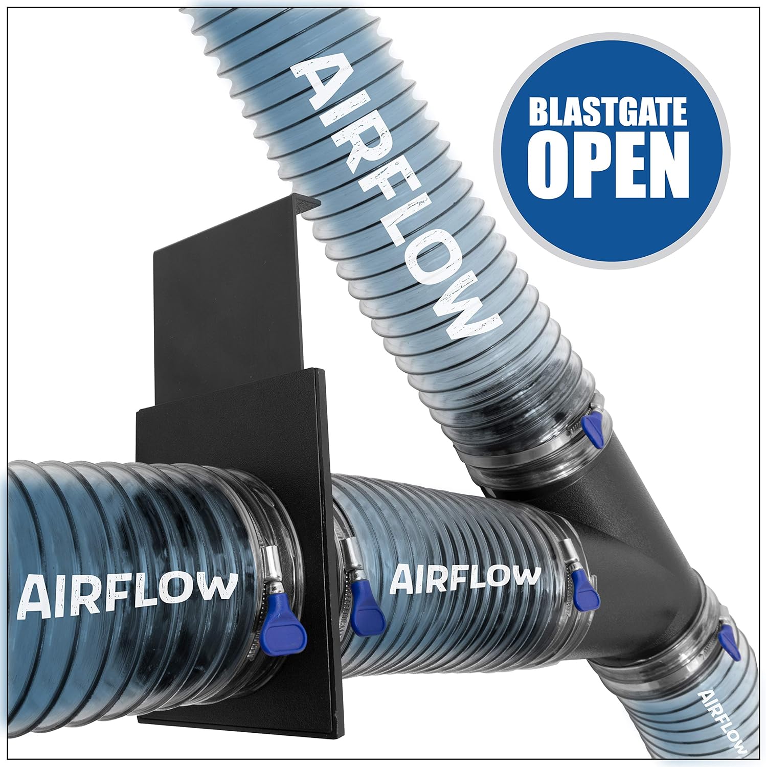 4 Pack of Fulton 4 inch Blast Gates with Double Sided Port – for Use With Dust Collection Systems with 4 inch Hose Pack of 2