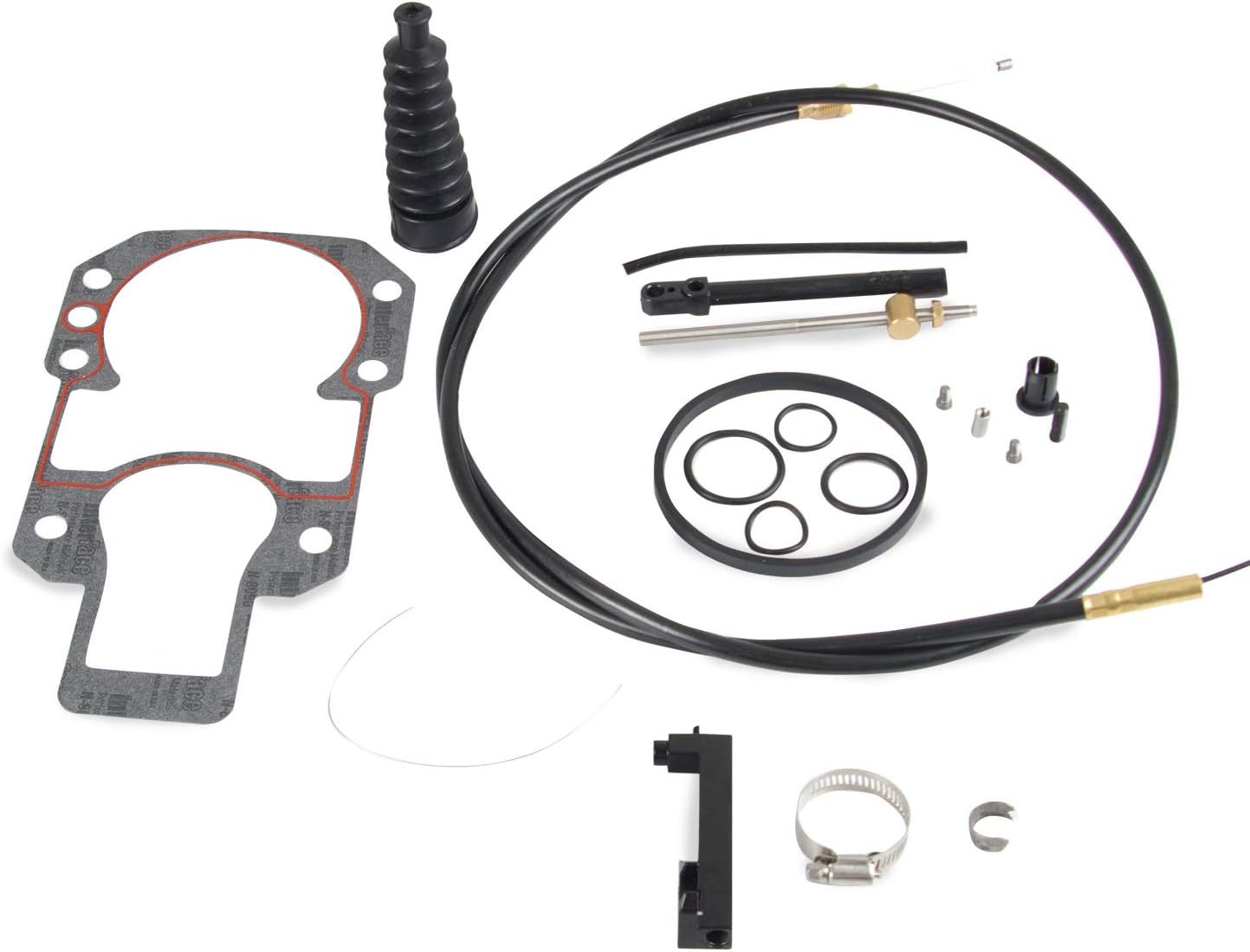 RANSOTO Intermediate Lower Shift Cable Kit Compatible with MerCruiser Stern Drives 1978-Up MC-I, MR, Alpha One and Alpha One Gen II Replace 865436A02 865436A03 18-2190