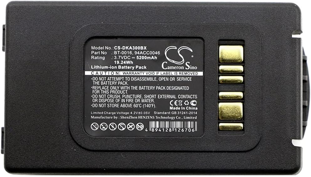 SCESMIA 10 Pieces Replacement Battery for Datalogic Skorpio X3 Skorpio X4 fits Part no BT-0016 94ACC0046 94ACC0048