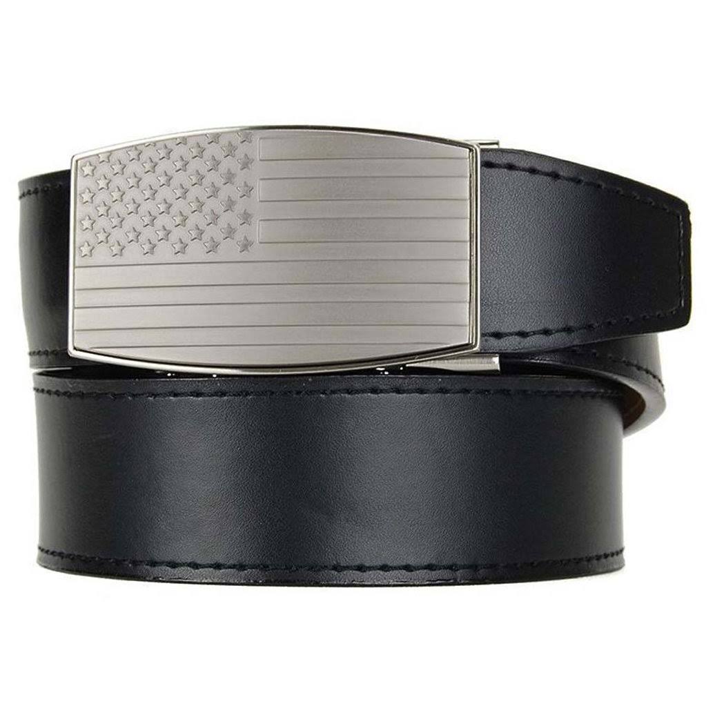 Nexbelt USA Heritage Embossed Pewter Aston Black EDC Belt PCS1286
