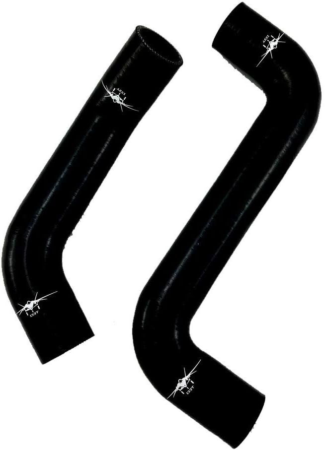 I33T Compatible with 2002-2007 Radiator Pipe Coolant & Heater Silicone Hose Kit for WRX STI GDA GDB GG EJ20 EJ25 Ver 7 8 9 with Clamps Set Black