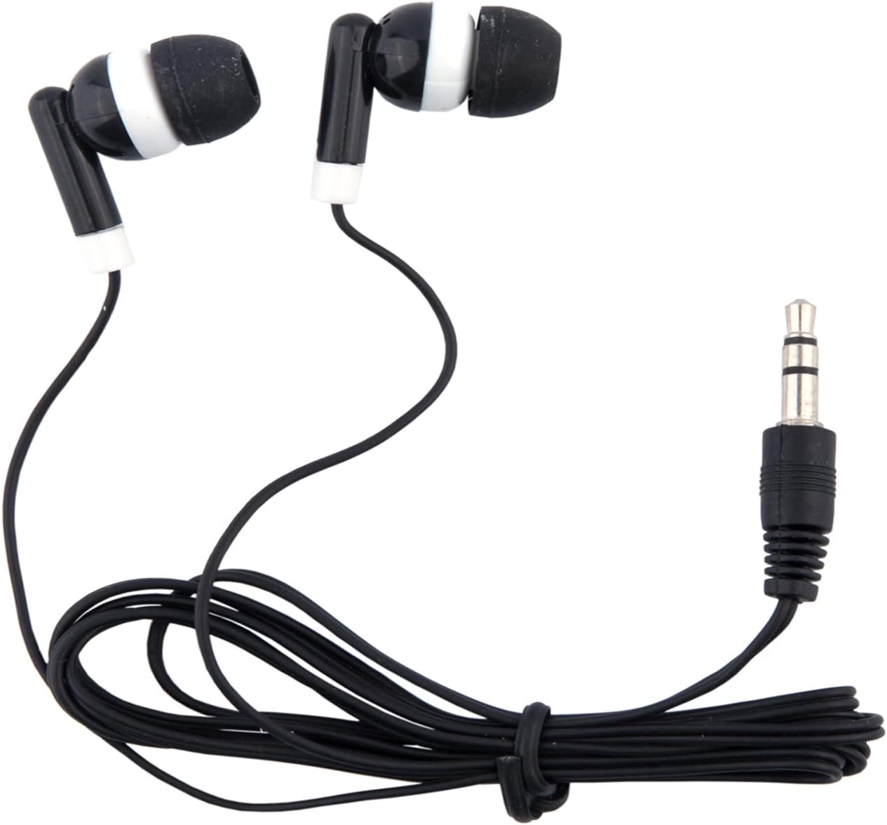 Singente Wholesale Kids Bulk Earbuds Headphones Earphones for Schools, Classroom, Students, Libraries, Hospitals, Museums 50 Pack Individually Bagged