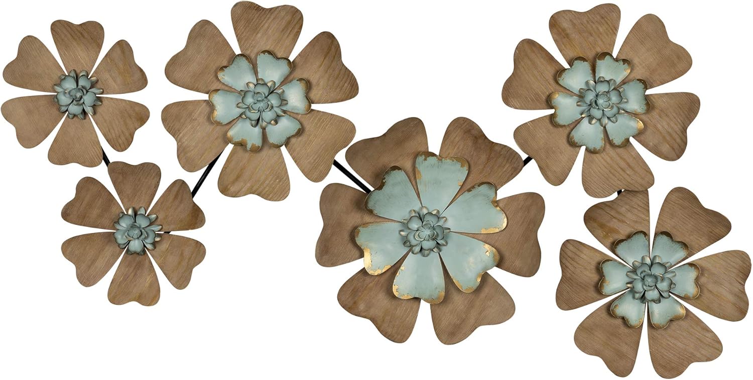 Stratton Home Decor S39179 Wall Decor, 38.25 X 2.50 X 18.25, Multi Pack of 2