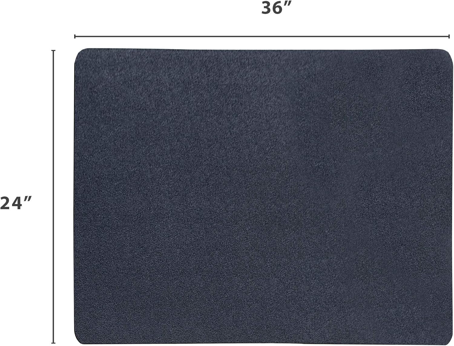 VersaTex 24 x 36 Inch Multipurpose Indoor Outdoor Recycled Rubber Floor Utility Mat for Dirt, Scratches, and Damage Prevention, Black