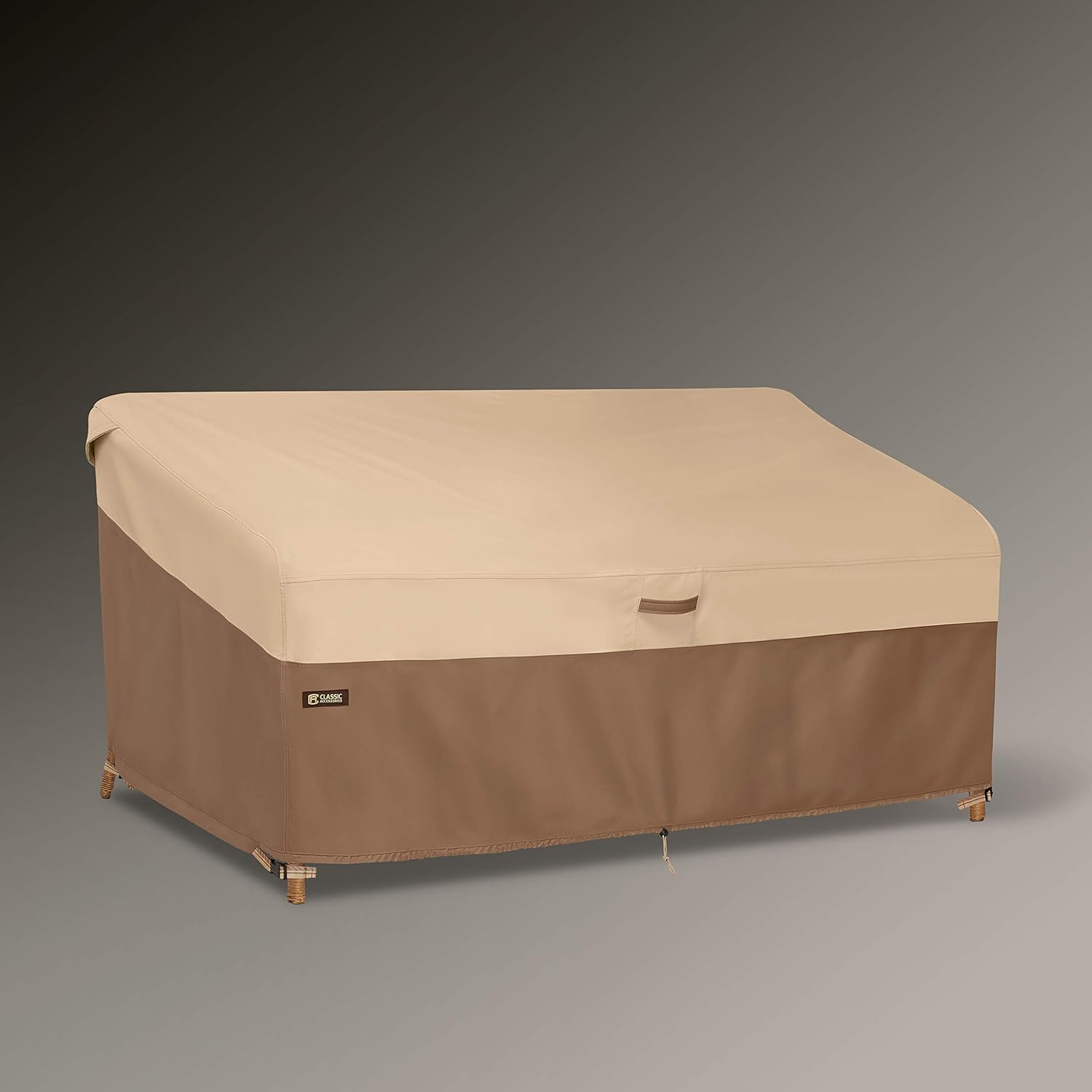 Classic Accessories Veranda's Best Waterproof Deep Patio Sofa/Loveseat Cover, 104 x 40 x 31 Inch