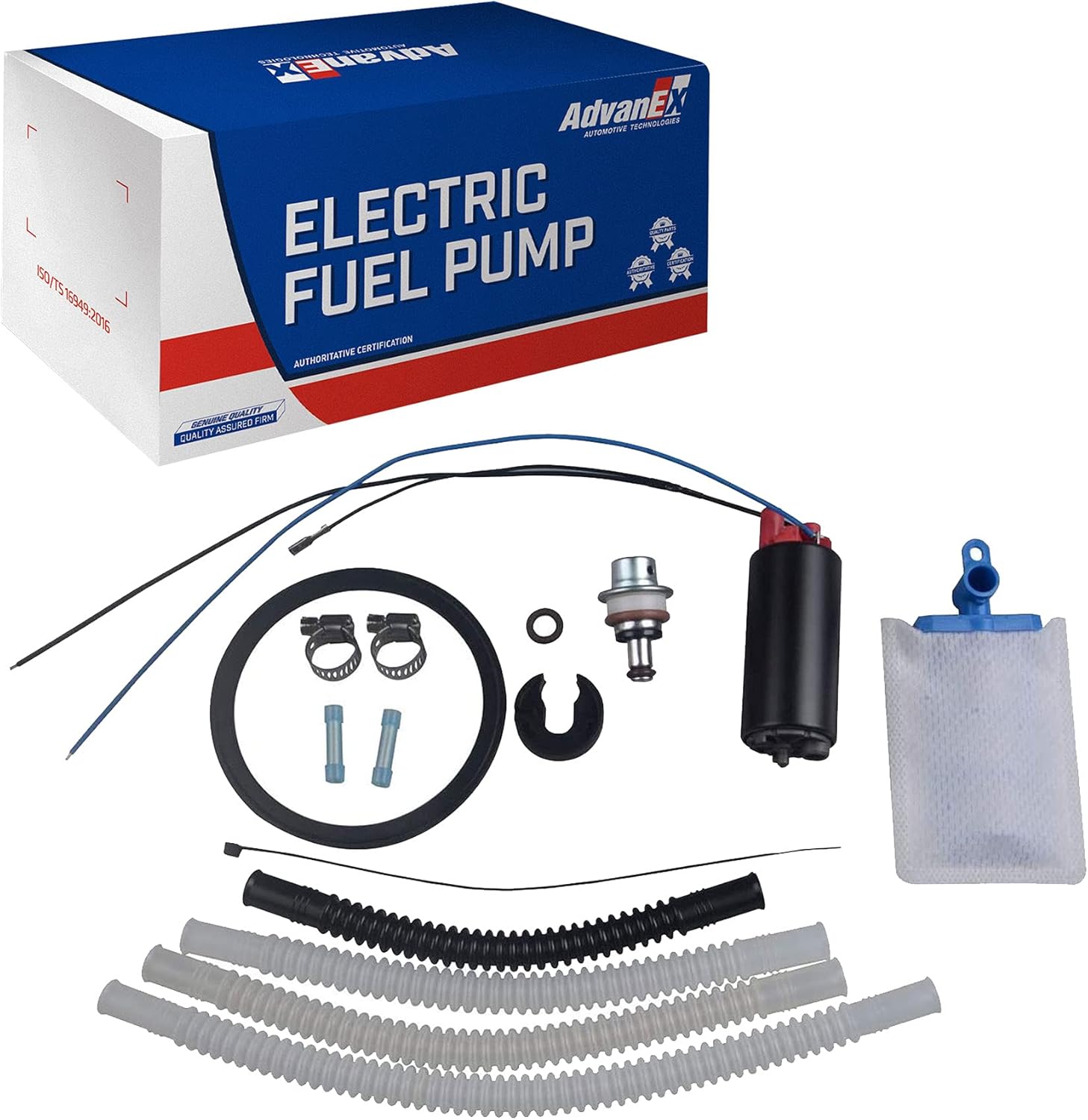 Electric Fuel Pump with Installation Kits and Pressure Valve (58psi) Compatible with Polaris Series Replaces 2205469 2521693 ATV UTV