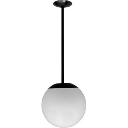 Dabmar Lighting D7506-18-B 13 in. 120 V 26 Watts Ceiling Globe Fixture 18 in. Drop with S26-GU-24 Flourescent Lamp Black