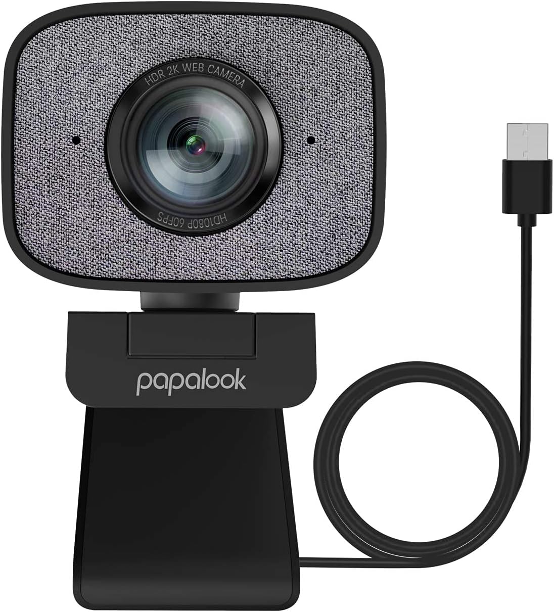 2021 2K Ultra HD Webcam, PAPALOOK PA930 1080P 60FPS Live StreamCam with Dual Microphone, 90&deg; Fixed Focus, Privacy Cover and Tripod, Computer USB Web Camera for Zoom/Skype/Twitch/OBS