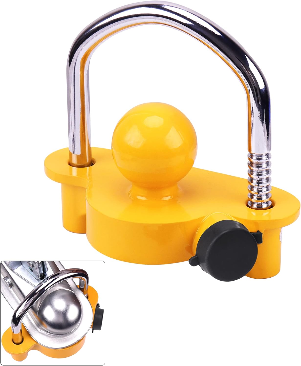 Turnart Trailer Hitch Lock Keyed Alike, Trailer Lock Set, 2 Pack,Hitch Lock, Trailer Coupler Lock, Trailer Tongue Lock, Adjustable, Heavy-Duty Steel, Universal Size Fits 1-7/8