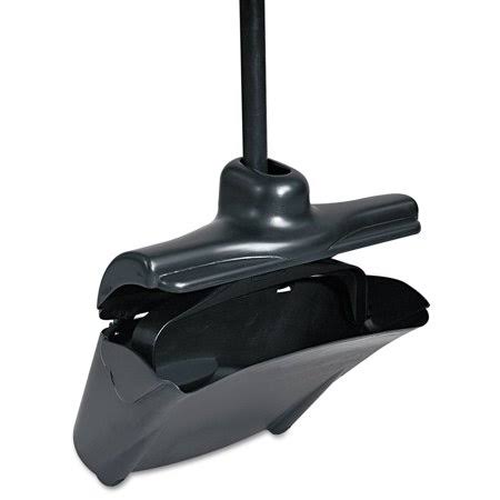 Rubbermaid Lobby Pro Upright Dustpan, w/Cover, 12 1/2 inchw, Plastic Pan/Metal Handle, Black - RCP253200BLA