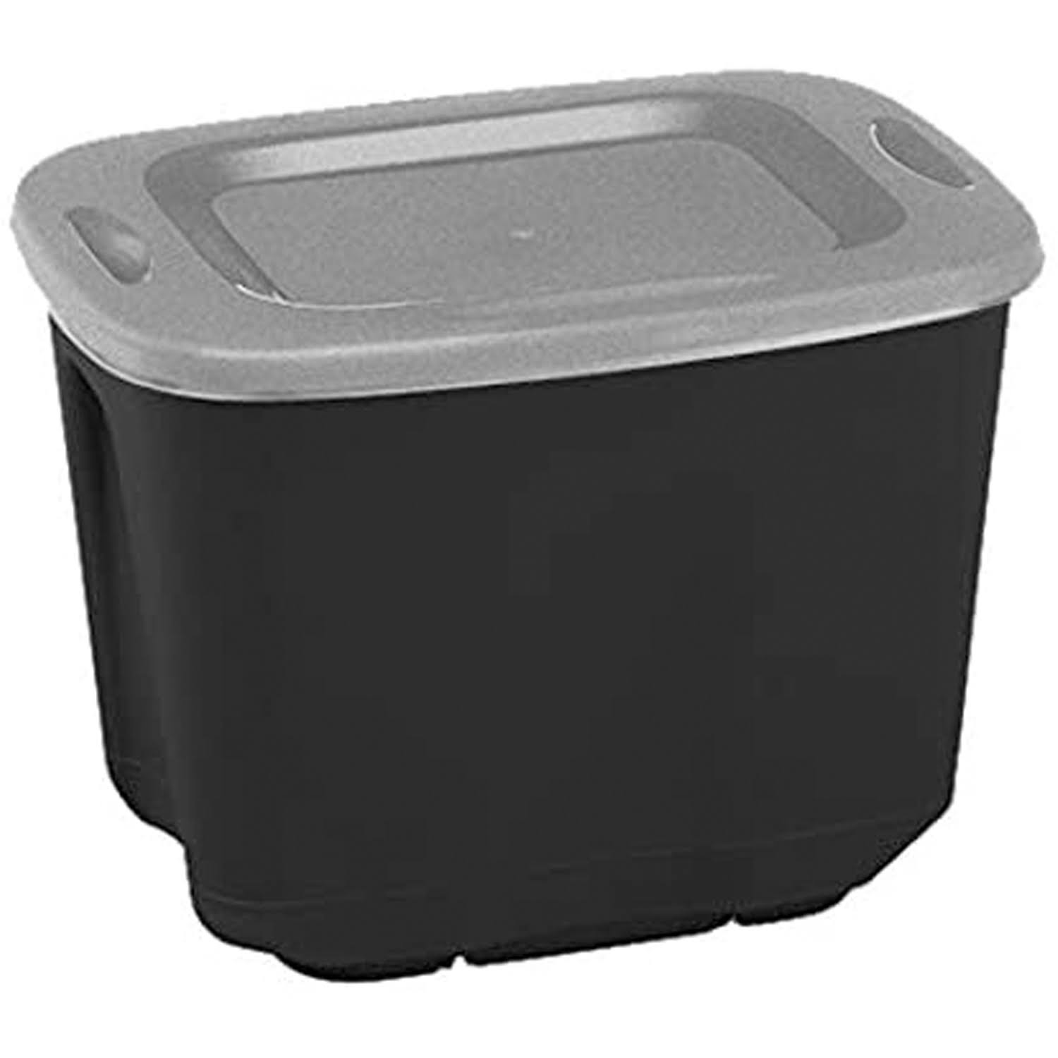Homz 6610BKTS.10 10 Gallon Durable Molded Plastic Storage Bin w/ Lid (10 Pack)
